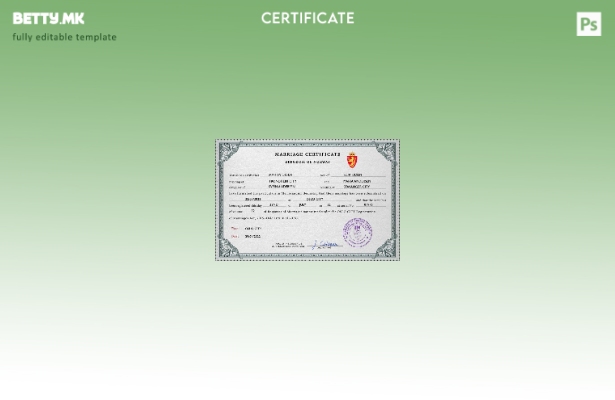 модерен стил Норвешка шаблон PSD шаблон за потврда за брак